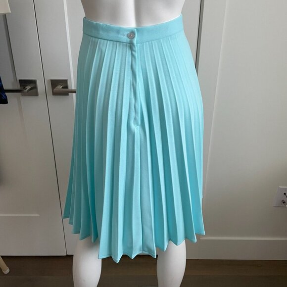 Vintage Act III Co-ordinates Pleated A-Line Skirt Soft Pastel Blue Sz XS - Picture 5 of 8